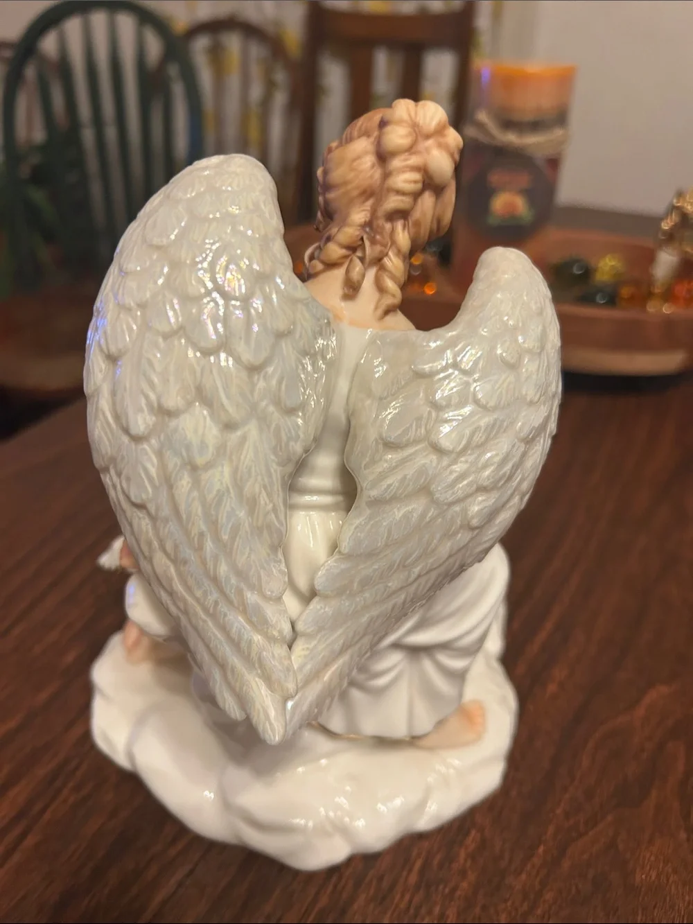 Vintage O’Well Euc Granduer Noel Angel with Cherub and dove porcelain
